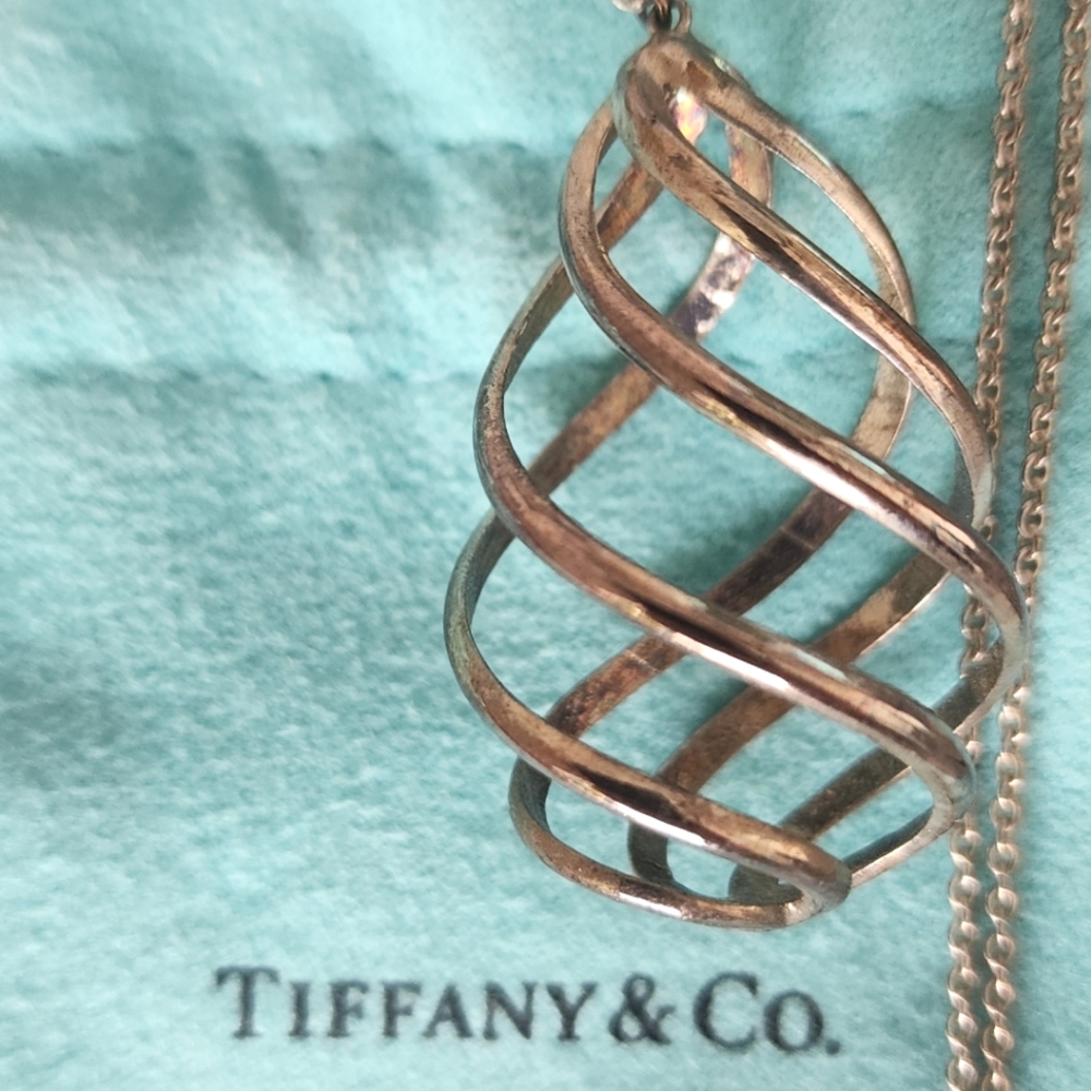 Tiffany & Co | Sterling Silver Venezia Luce Pendant Necklace | SZ OS - Picture 3 of 4